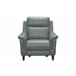 Pemberly Row Leather Power Recliner with Power Head Rest in Lorenzo Mint