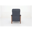 Pemberly Row Leather Push Thru The Arms Recliner in Santa Fe Ocean