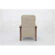 Pemberly Row Leather Push Thru The Arms Recliner in Cashmere Stone