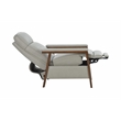 Pemberly Row Leather Push Thru The Arms Recliner in Corbett Chromium