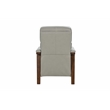 Pemberly Row Leather Push Thru The Arms Recliner in Corbett Chromium