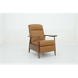 Pemberly Row Leather Push Thru The Arms Recliner in Santa Fe Brandy