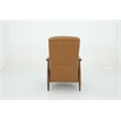 Pemberly Row Leather Push Thru The Arms Recliner in Santa Fe Brandy