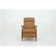 Pemberly Row Leather Push Thru The Arms Recliner in Santa Fe Brandy