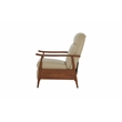Pemberly Row Leather Push Thru The Arms Recliner in Shoreham Cream