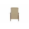 Pemberly Row Leather Push Thru The Arms Recliner in Shoreham Cream