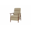 Pemberly Row Leather Push Thru The Arms Recliner in Shoreham Cream