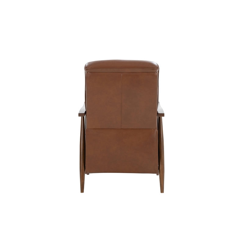 Pemberly Row Leather Push Thru The Arms Recliner in Colchester Bitters