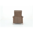Pemberly Row Leather Push Thru The Arms Recliner in Oasis Walnut