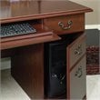 Pemberly Row Engineered Wood 6-Drawers Computer Desk in Classic Cherry