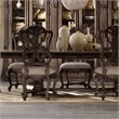 Pemberly Row Traditional Wood Rhapsody Back Dining Chair in Rustic Walnut