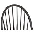 Pemberly Row Traditional Dark Brown Windsor Back Arm Chair - Black