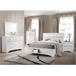 Pemberly Row Contemporary Wood 4-piece Queen Bedroom Set in White