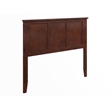 Pemberly Row Traditional Full Solid Wood Panel Headboard in Walnut