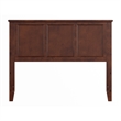 Pemberly Row Traditional Full Solid Wood Panel Headboard in Walnut