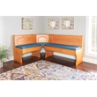 Pemberly Row Transitional Polyester Cushion Set for Nook in Blue