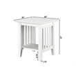 Pemberly Row Solid Wood Contemporary End Table in White Finish