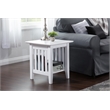 Pemberly Row Solid Wood Contemporary End Table in White Finish