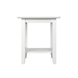 Pemberly Row Solid Wood Contemporary End Table in White Finish