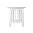 Pemberly Row Solid Wood Contemporary End Table in White Finish