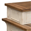 Pemberly Row Traditional Wood White and Brown Console Bar Table