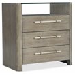 Pemberly Row Transitional Bedroom Wood Three-Drawer Nightstand