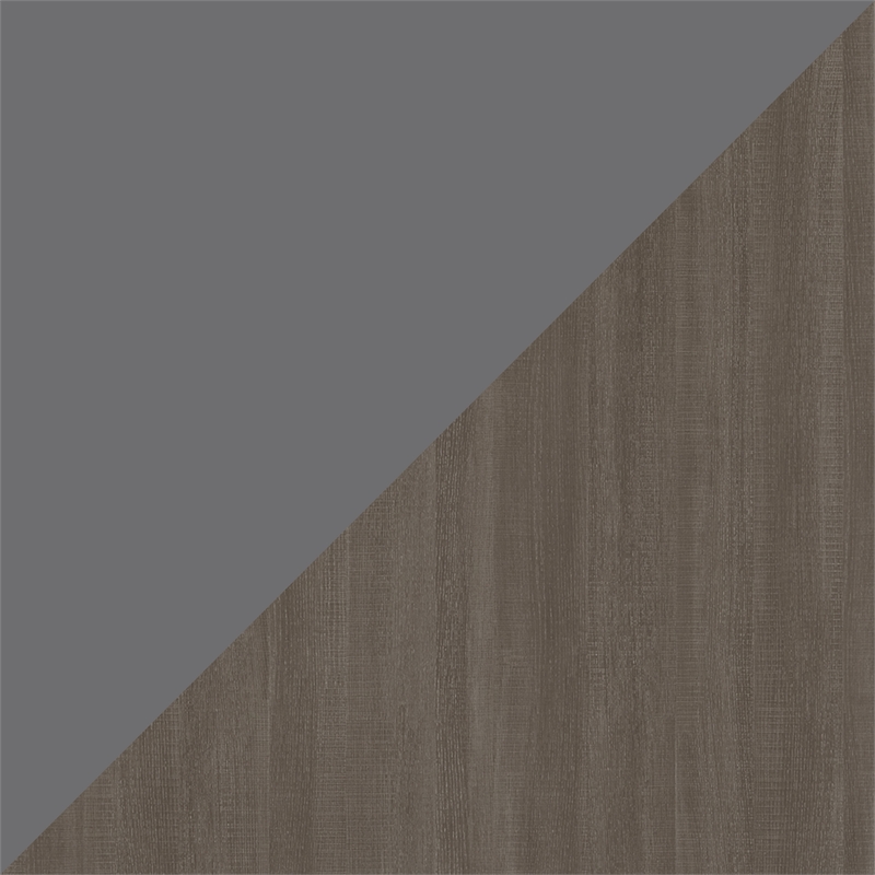 Pemberly Row 4 Piece L Shaped Computer Desk in Bark Gray and Slate