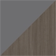 Pemberly Row 4 Piece L Shaped Computer Desk in Bark Gray and Slate