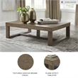 Pemberly Row Contemporary Wood Coffee Table in Grayish Brown
