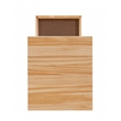 Pemberly Row Six Drawer Rolling Storage Cart in Natural Brown Wood
