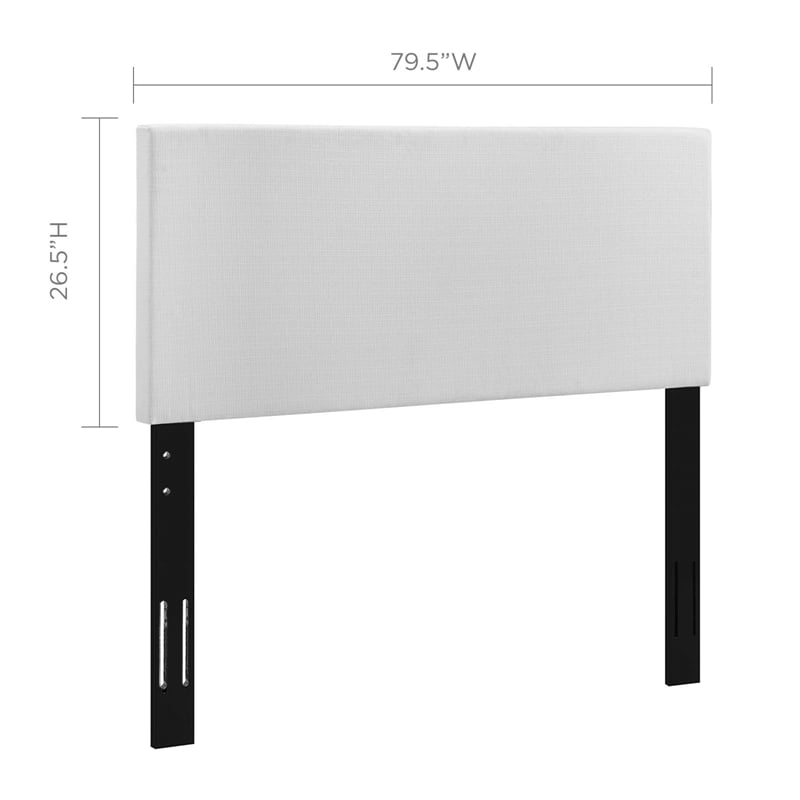 Pemberly Row King and California King Linen Fabric Headboard in White