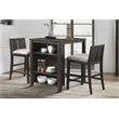 Pemberly Row 3 Piece Wood Counter Height Dining Set in Dark Cherry