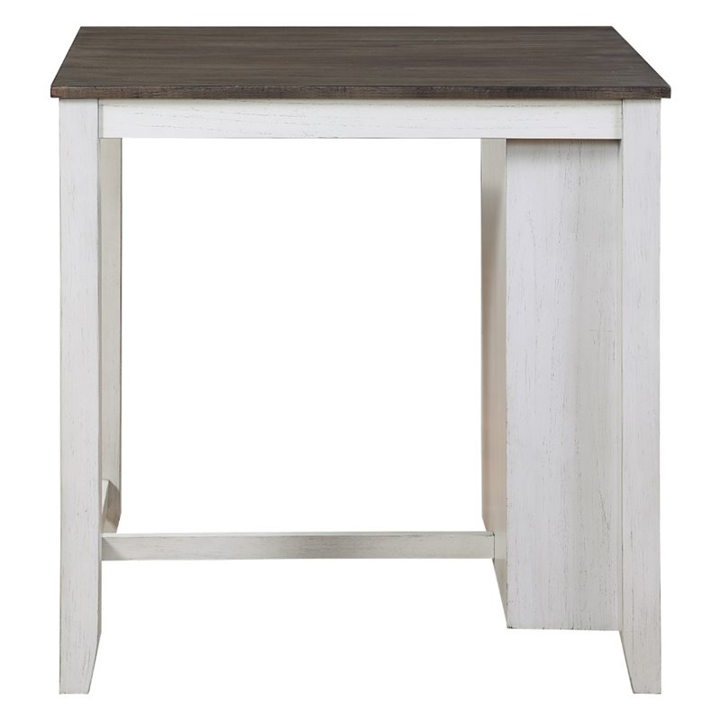 Pemberly Row 3 Piece Wood Counter Height Dining Set in Gray and White