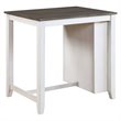 Pemberly Row 3 Piece Wood Counter Height Dining Set in Gray and White