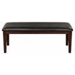 Pemberly Row Contemporary Wood Dining Room Bench in Cherry Finish