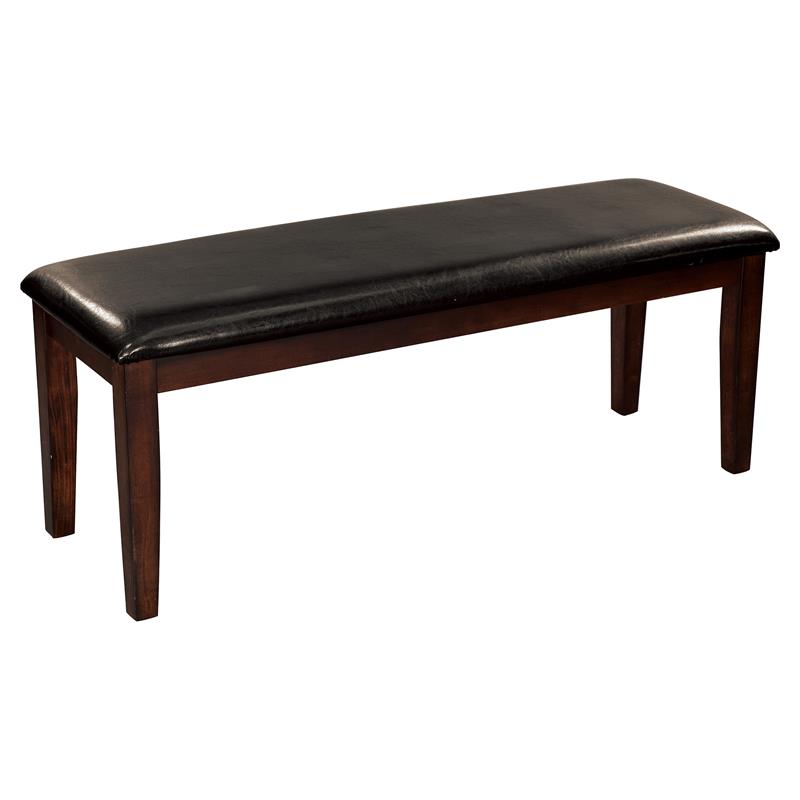 Pemberly Row Contemporary Wood Dining Room Bench in Cherry Finish