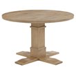 Pemberly Row Contemporary Wood Round Dining Table in Rustic Brown