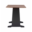 Pemberly Row Pine Wood Corner Nook Dining Set with Storage in Black and Pecan