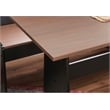 Pemberly Row Pine Wood Corner Nook Dining Set with Storage in Black and Pecan