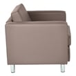 Pemberly Row Contemporary Armchair in Dillon Stratus Gray Vinyl Fabric