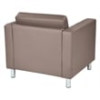 Pemberly Row Contemporary Armchair in Dillon Stratus Gray Vinyl Fabric