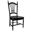 Pemberly Row Traditional Dining Chairs Black Solid Wood (Set of 2)