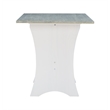 Pemberly Row Two Tone Pine Wood Coastal Corner Dining Nook in Graywash/White