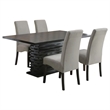 Pemberly Row Contemporary 5-piece Rectangular Dining Table Set Grey