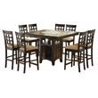 Pemberly Row 9-piece Square Counter Height Dining Set Cappuccino