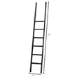 Pemberly Row 8' Tall Bookcase Wall With Ladder Storage Organizer Display White
