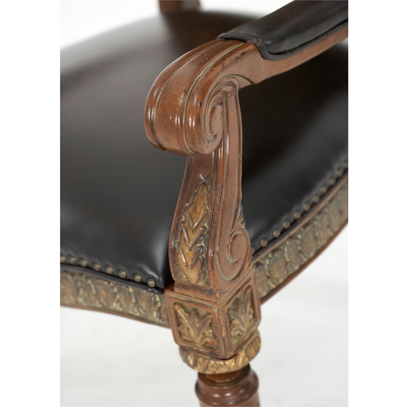 Pemberly Row Wood Dining Arm Chair in Classic Chestnut (Set of 2)