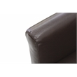 Pemberly Row Traditional Faux Leather Club Chair in Brown Finish