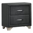 Pemberly Row Contemporary Upholstered 2-drawer Nightstand Grey