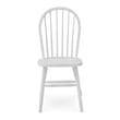 Pemberly Row Traditional Solid Wood Spindleback Chair in White